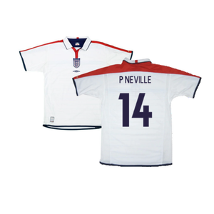 England 2004-05 Home Shirt (Good) (P Neville 14)_0