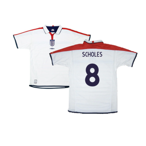 England 2004-05 Home Shirt (Good) (Scholes 8)_0