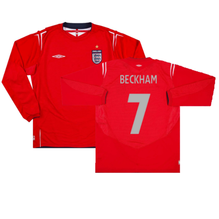 England 2004-06 Away L/S (L) (Excellent) (Beckham 7)