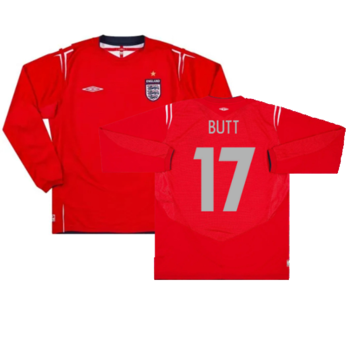 England 2004-06 Long Sleeve Away Shirt (L) (Excellent) (Butt 17)