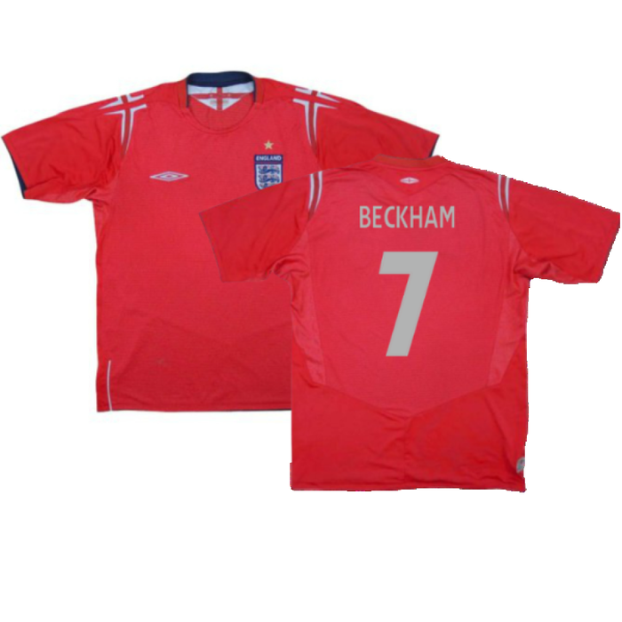 England 2004-06 Away Shirt (XL) (Very Good) (Beckham 7)