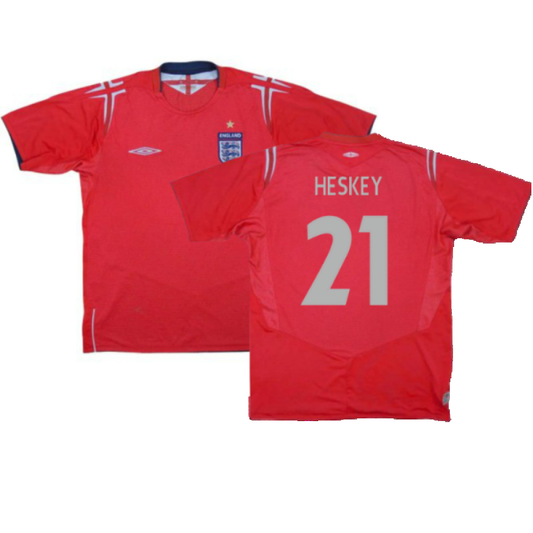 England 2004-06 Away Shirt (XL) (Good) (Heskey 21)_0