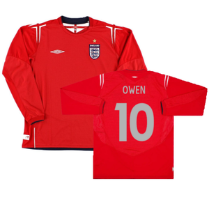 England 2004-2006 Away L/S Shirt (M) (Excellent) (Owen 10)_0