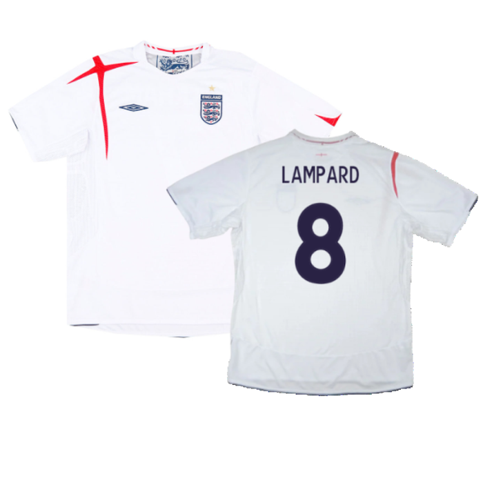 England 2005-07 Home Shirt (L) (Fair) (LAMPARD 8)