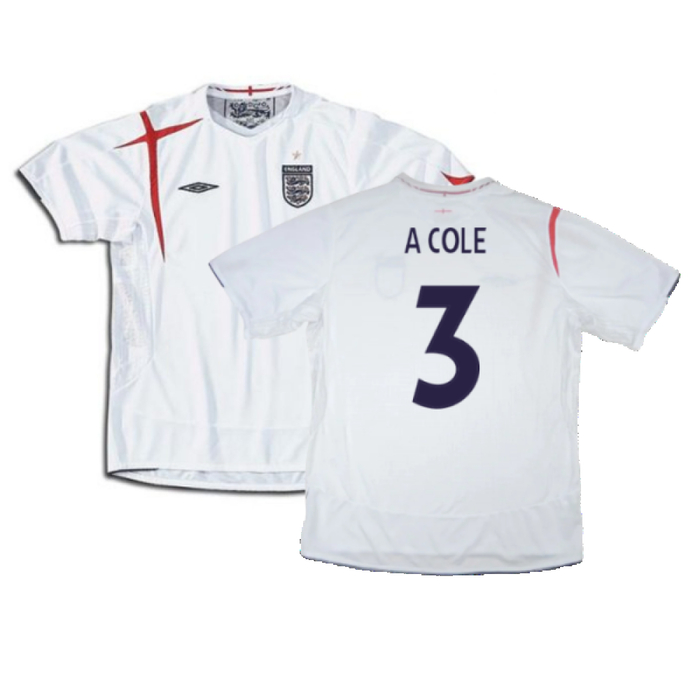 England 2005-2007 Home Shirt (XXL) (Very Good) (Very Good) (A COLE 3)