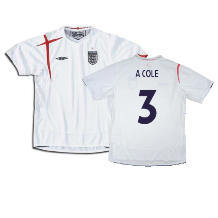 England 2005-2007 Home Shirt (XXL) (Good) (A COLE 3)