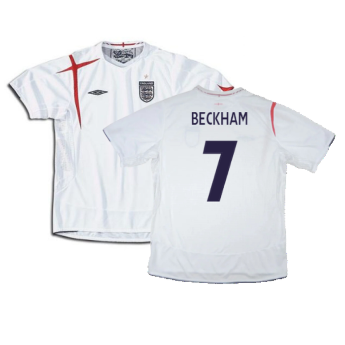 England 2005-2007 Home Shirt (L) (Very Good) (BECKHAM 7)