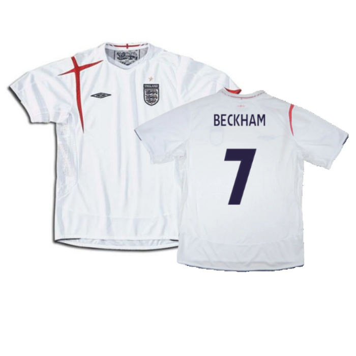 England 2005-2007 Home Shirt (XL) (Good) (BECKHAM 7)
