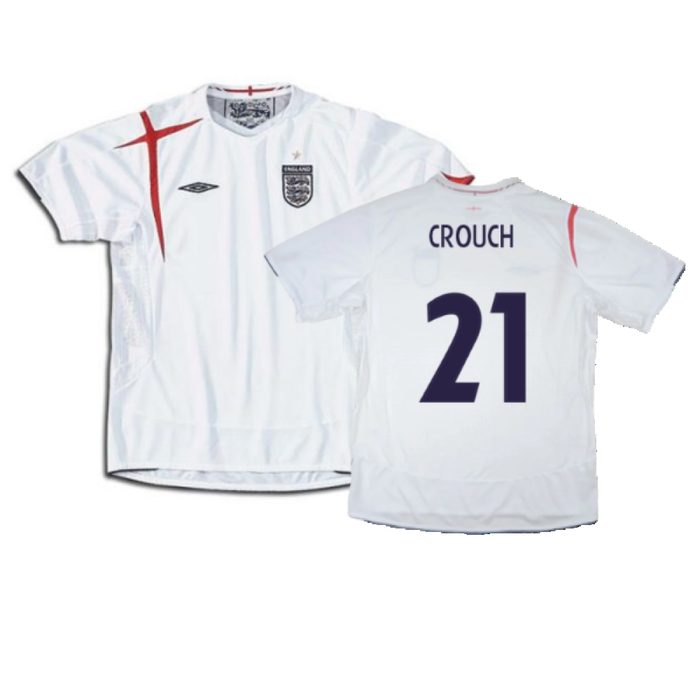 England 2005-2007 Home Shirt (XL) (Good) (CROUCH 21)