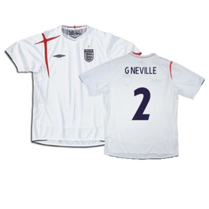 England 2005-2007 Home Shirt (XXL) (Good) (G NEVILLE 2)_0