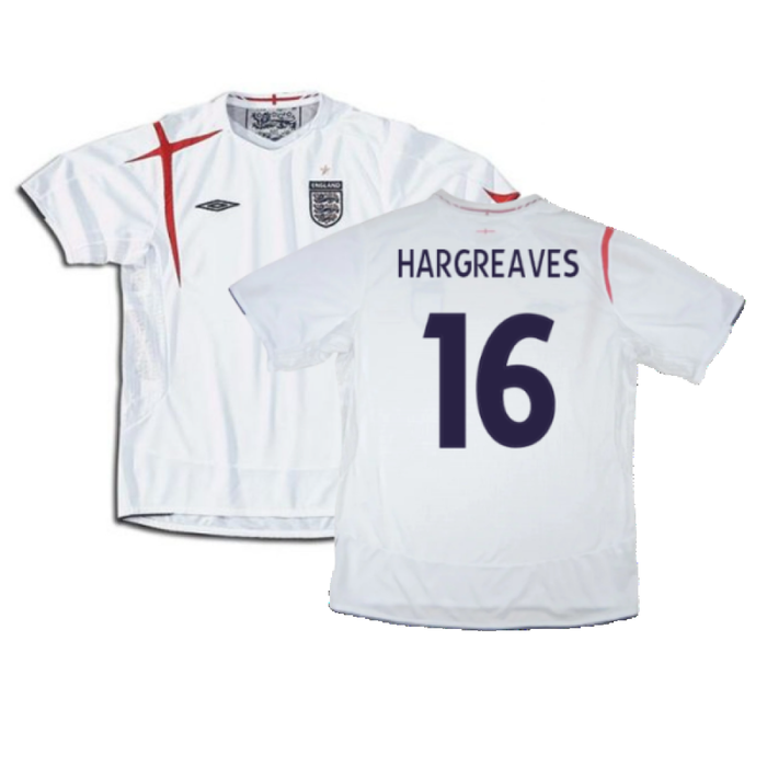 England 2005-2007 Home Shirt (Excellent) (XXL) (Excellent) (HARGREAVES 16)