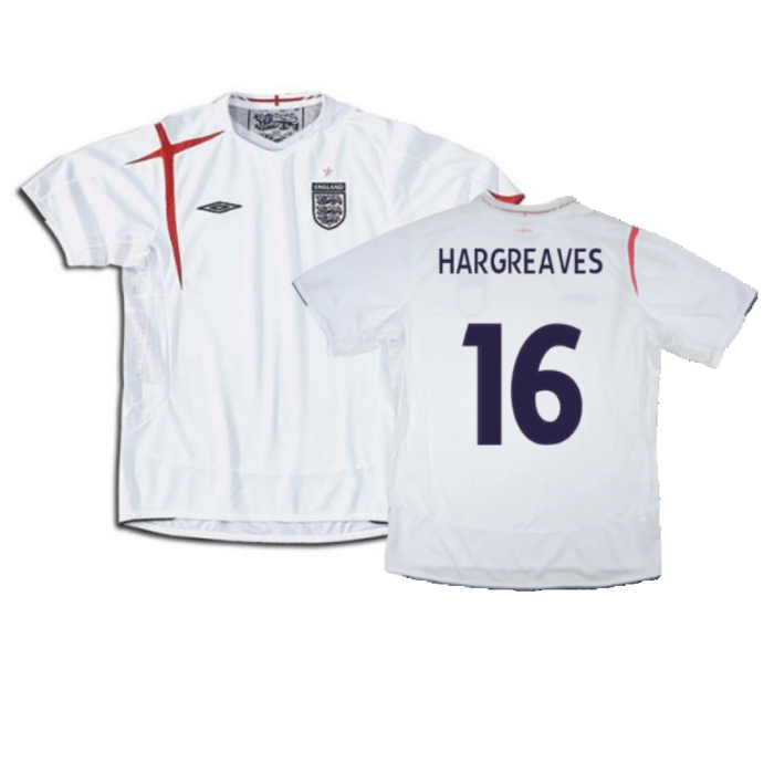 England 2005-2007 Home Shirt (XL) (Good) (HARGREAVES 16)