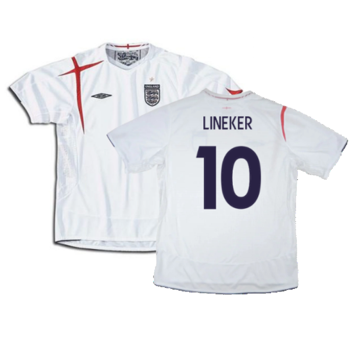 England 2005-2007 Home Shirt (L) (Very Good) (LINEKER 10)