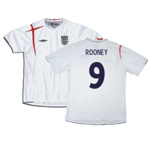 England 2005-2007 Home Shirt (XL) (Excellent) (ROONEY 9)_0