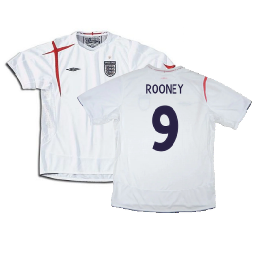 England 2005-2007 Home Shirt (L) (Very Good) (ROONEY 9)_0
