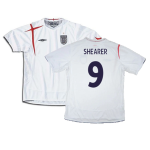 England 2005-2007 Home Shirt (XXL) (Very Good) (Very Good) (SHEARER 9)_0