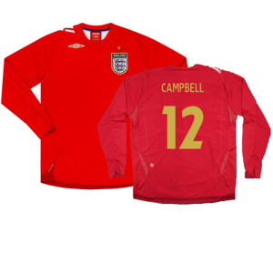 England 2006-08 Away Shirt (L/S) (L) (Very Good) (CAMPBELL 12)_0