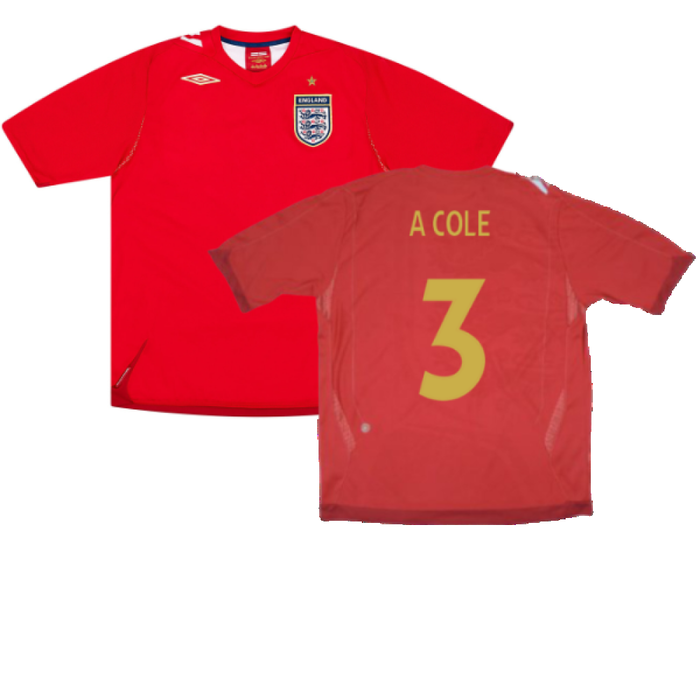 England 2006-08 Away Shirt (M) (Very Good) (A COLE 3)