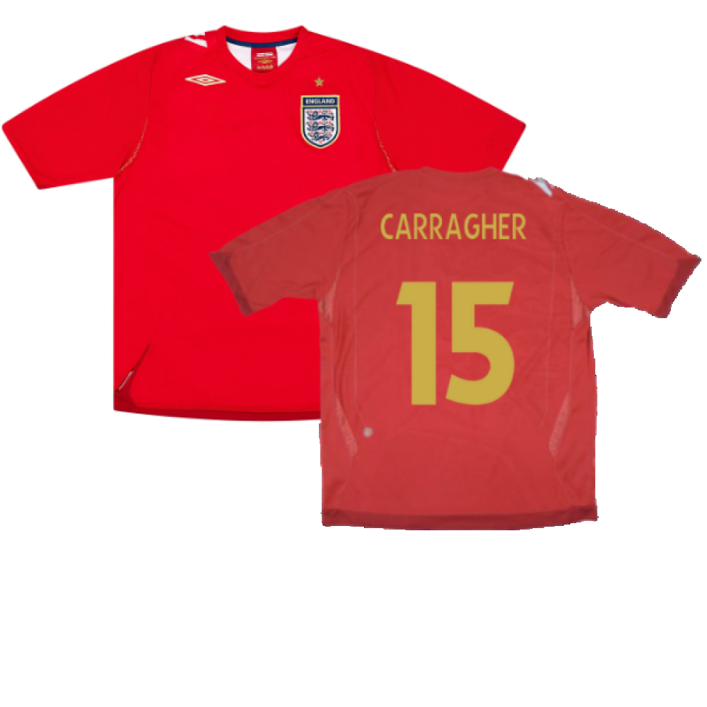 England 2006-08 Away Shirt (M) (Very Good) (CARRAGHER 15)_0