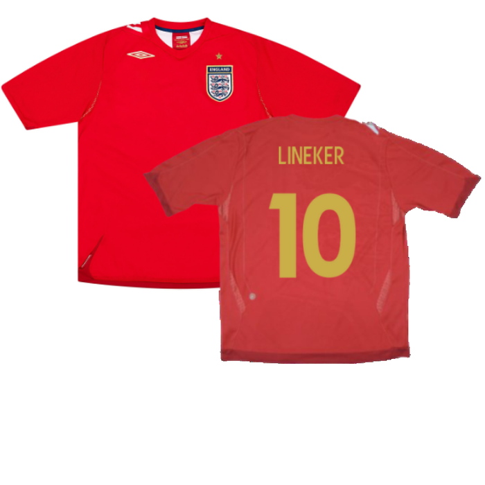 England 2006-08 Away Shirt (XL) (Mint) (LINEKER 10)