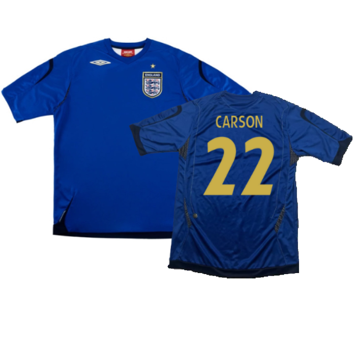 England 2006-08 Goalkeeper Shirt (XL) (Very Good) (Carson 22)