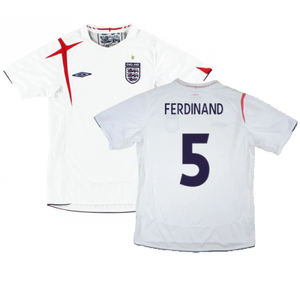 England 2006-08 Home Shirt (XL) (Excellent) (FERDINAND 5)_0