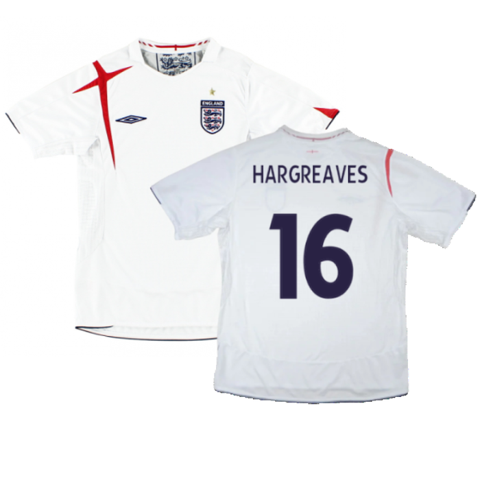 England 2006-08 Home Shirt (XL) (Excellent) (HARGREAVES 16)