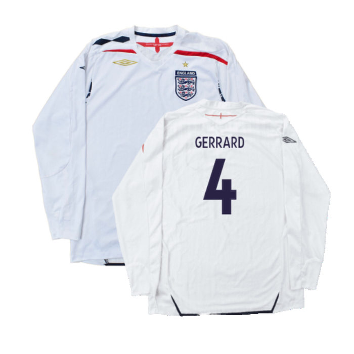 England 2007-09 Home L/S (L) (Good) (GERRARD 4)