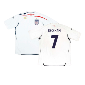 England 2007-09 Home Shirt (XL) (Excellent) (BECKHAM 7)_0