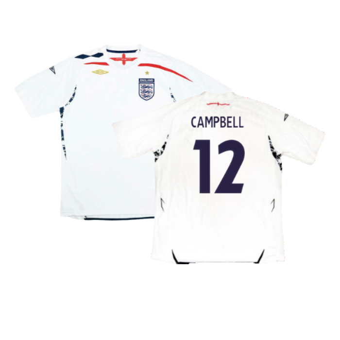 England 2007-09 Home Shirt (XL) (Excellent) (CAMPBELL 12)