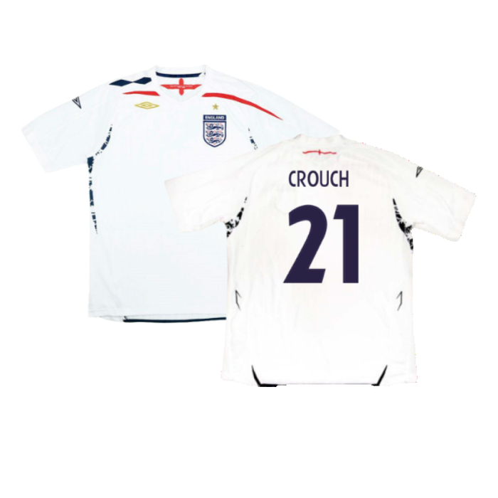 England 2007-09 Home Shirt (XL) (Excellent) (CROUCH 21)