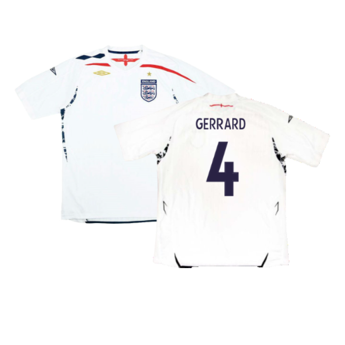 England 2007-09 Home Shirt (XXXL) (Very Good) (GERRARD 4)