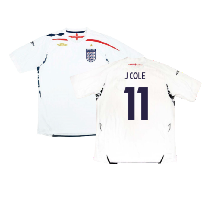 England 2007-09 Home Shirt (XL) (Excellent) (J COLE 11)