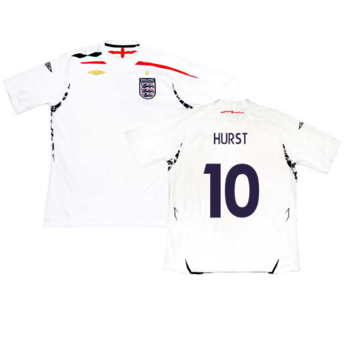 England 2007-2009 Home Shirt (XL) (HURST 10) (Fair)