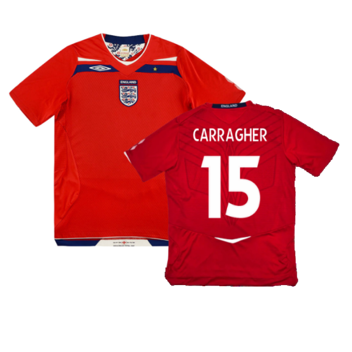 England 2008-10 Away Shirt (XL) (Excellent) (CARRAGHER 15)