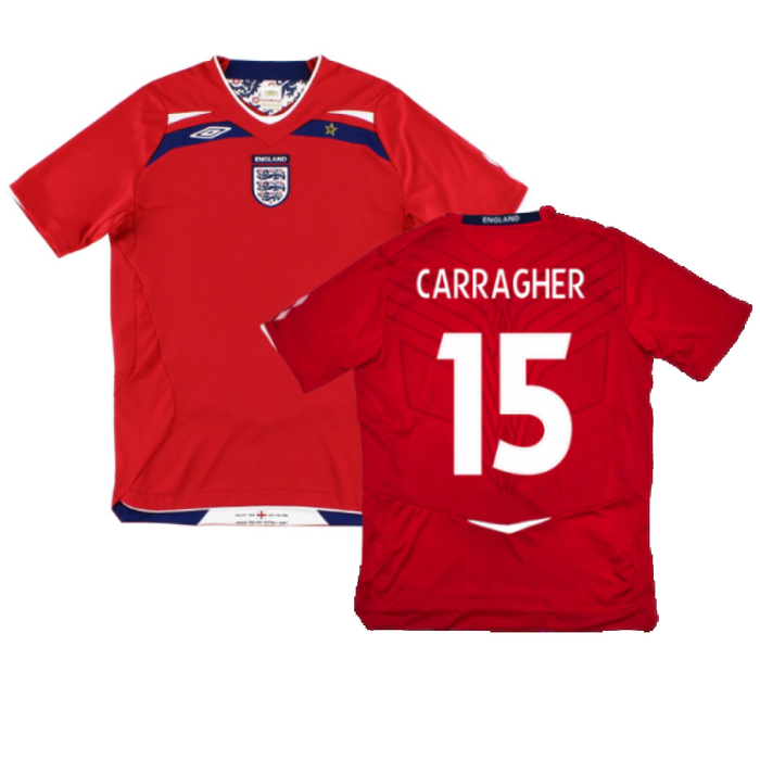 England 2008-10 Away Shirt (S) (Very Good) (CARRAGHER 15)