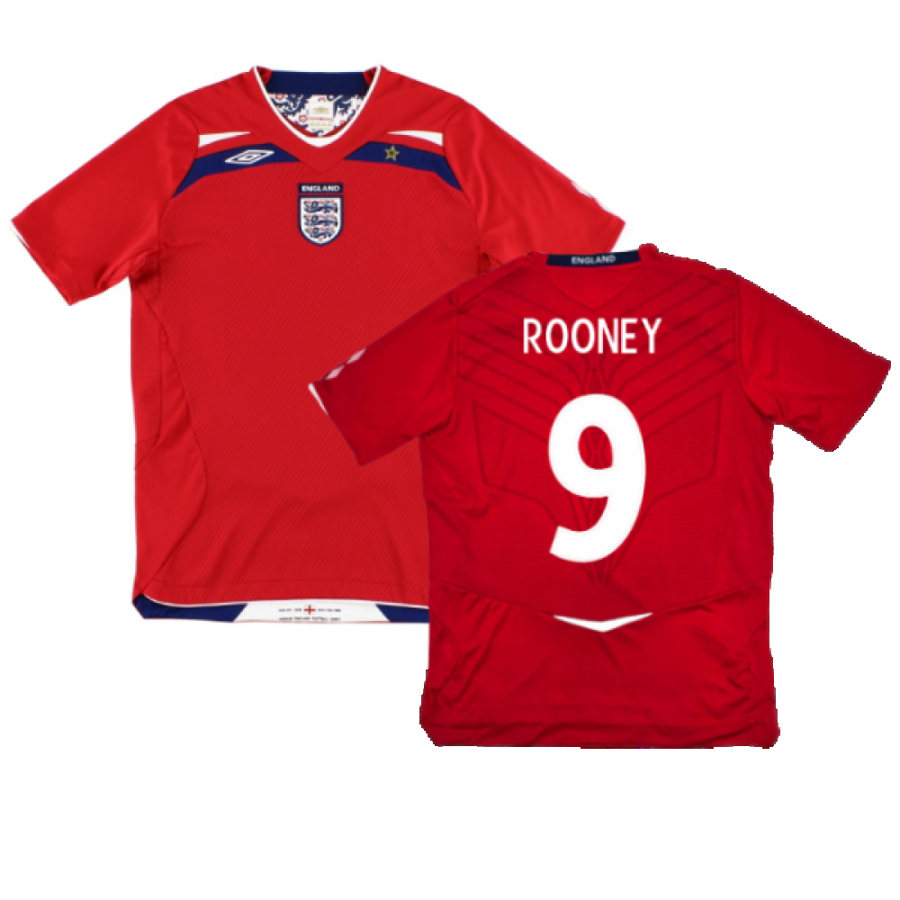 England 2008-10 Away Shirt (S) (Excellent) (ROONEY 9)_0