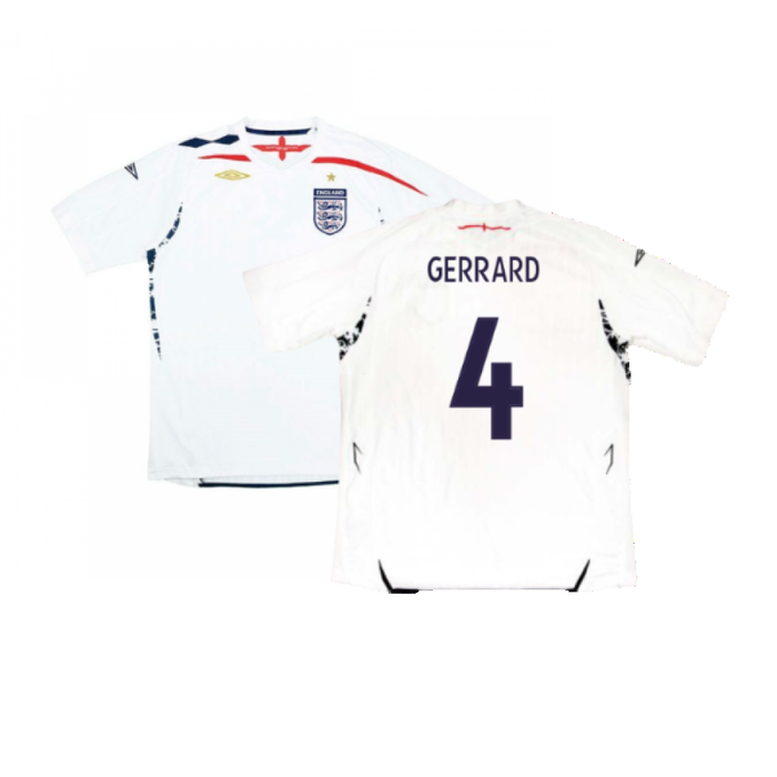 England 2007-2009 Home Shirt (L) (Excellent) (GERRARD 4)