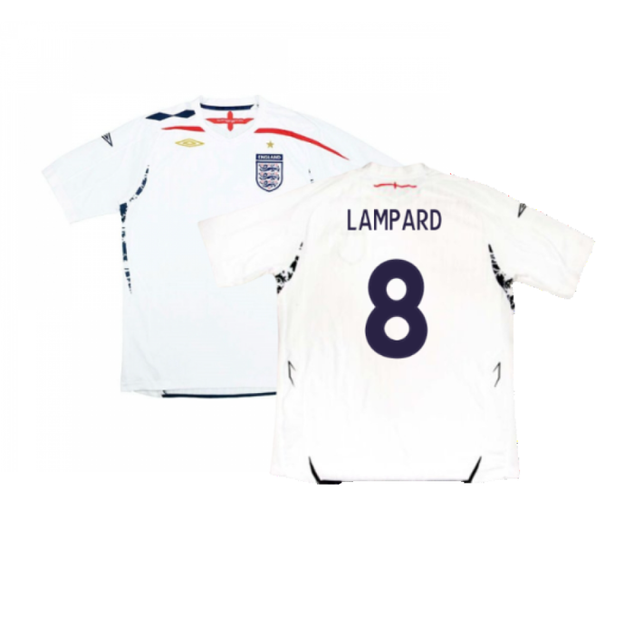 England 2007-2009 Home Shirt (L) (Excellent) (LAMPARD 8)