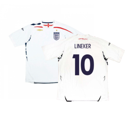 England 2007-2009 Home Shirt (L) (Excellent) (LINEKER 10)_0