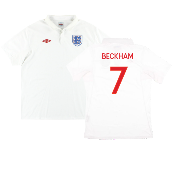 England 2009-10 Home (XL) (Excellent) (BECKHAM 7)