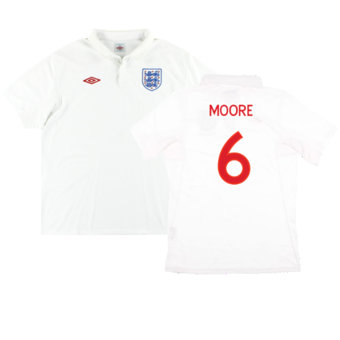 England 2009-10 Home (XL) (Excellent) (Moore 6)