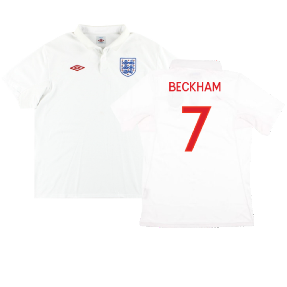 England 2009-10 Home Shirt (XL) (Excellent) (BECKHAM 7)_0
