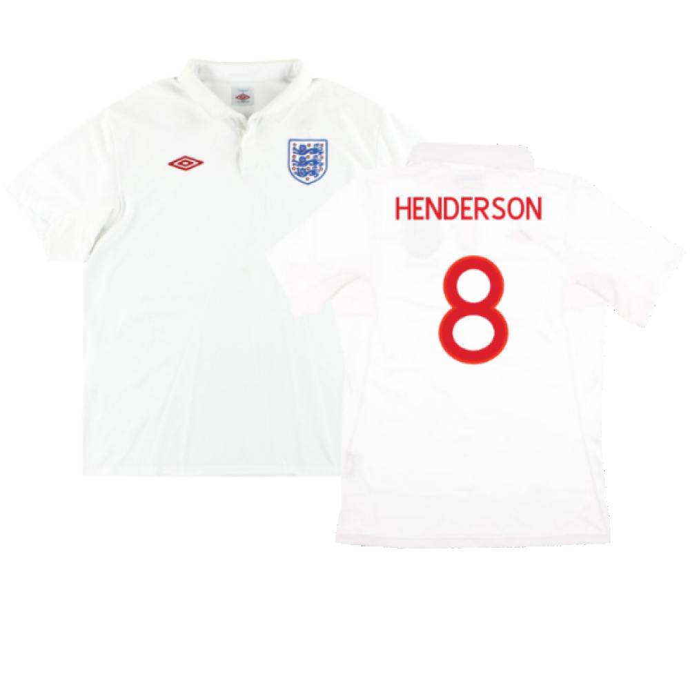 England 2009-10 Home Shirt (2XL) (Fair) (HENDERSON 8)_0