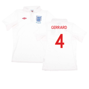 England 2009-10 Home Shirt (With South Africa Badge Detail) (XL) (Mint) (GERRARD 4)_0