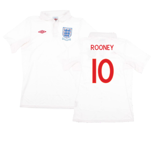 England 2009-10 Home Shirt (With South Africa Badge Detail) (L) (Very Good) (ROONEY 10)_0