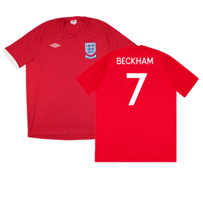 England 2010-11 Away Shirt (WC badge) (L) (Very Good) (BECKHAM 7)