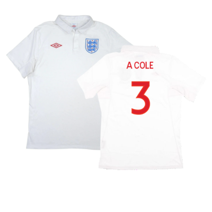 England 2010-12 Home Shirt (XL) (Very Good) (A COLE 3)