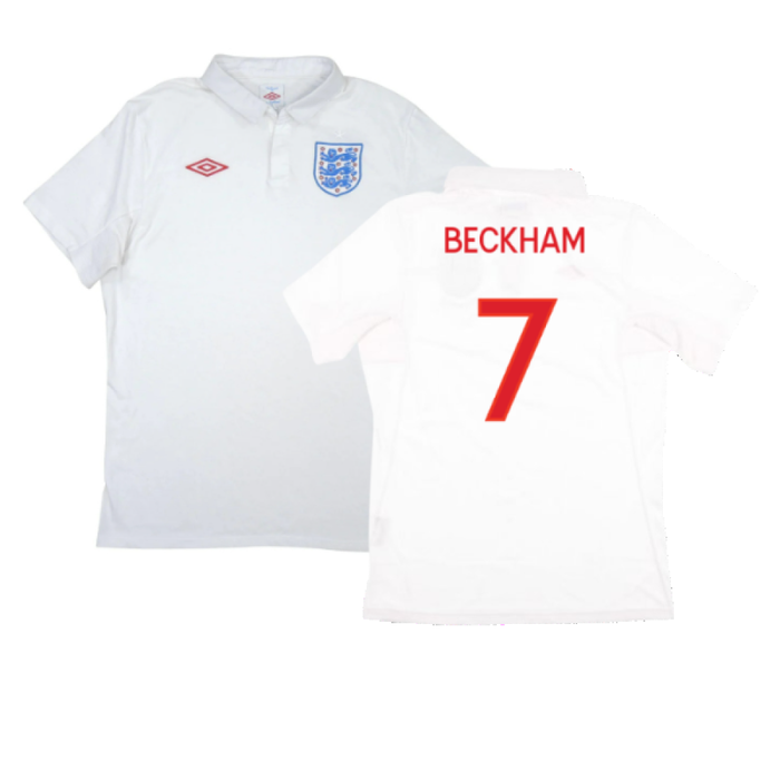 England 2010-11 Home Shirt (XL) (Good) (BECKHAM 7)