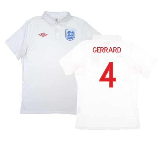 England 2010-12 Home Shirt (XXL) (Excellent) (GERRARD 4)_0